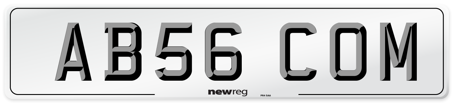 AB56 COM Number Plate from New Reg